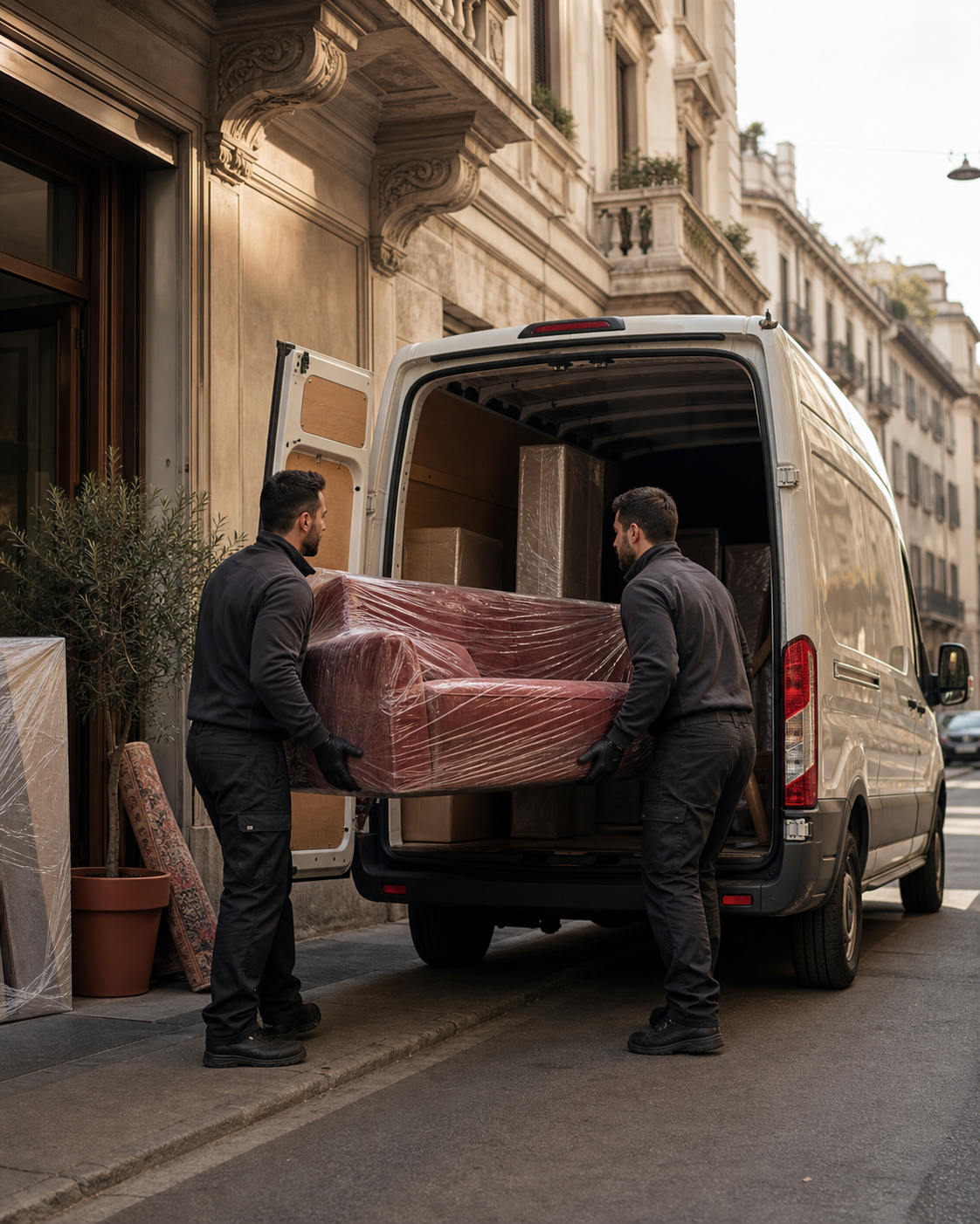 Traslochi milano website concept service visual